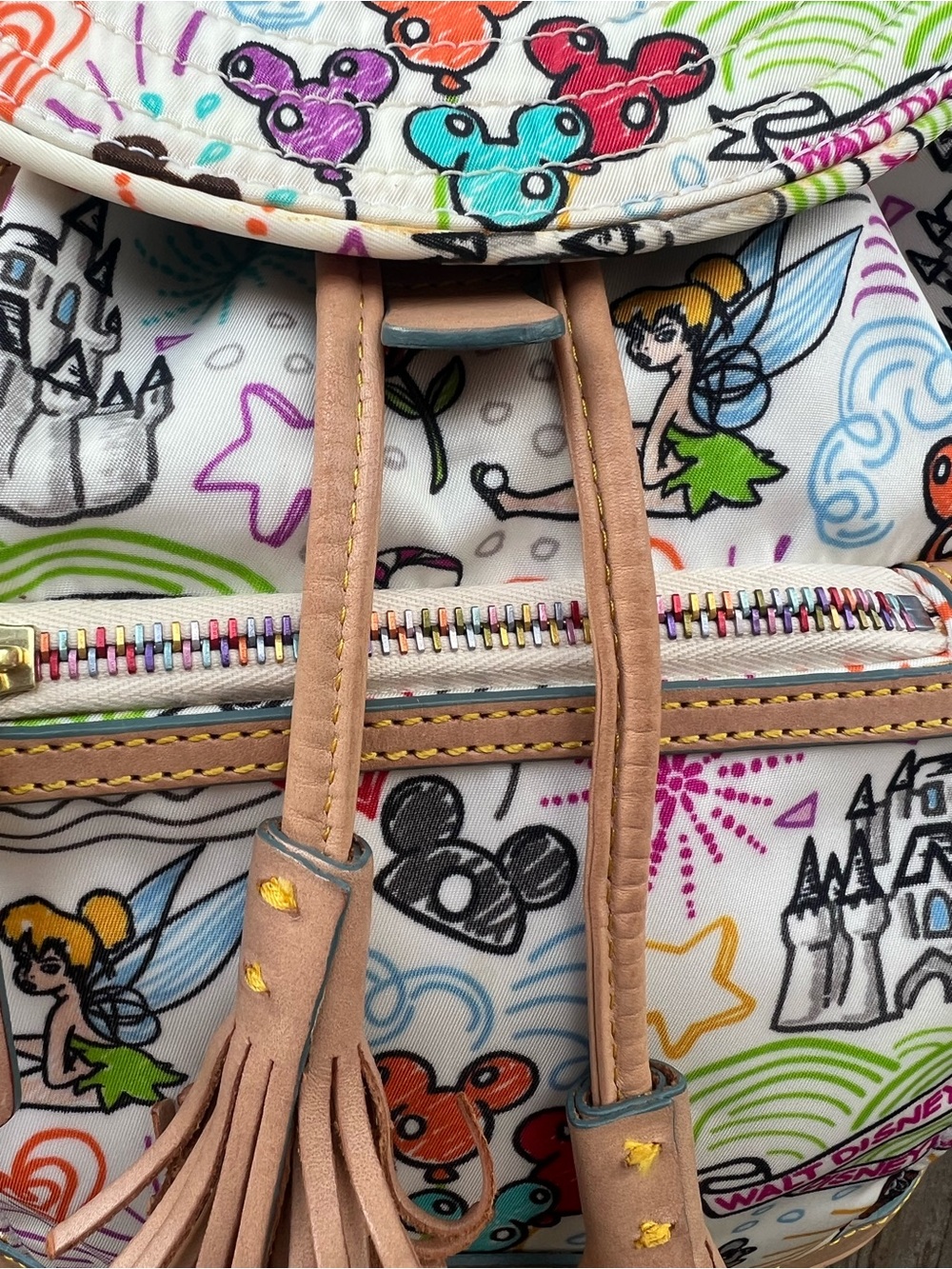 Dooney & Bourke Disney Sketch Drawstring Backpack Small - Picture 2 of 16
